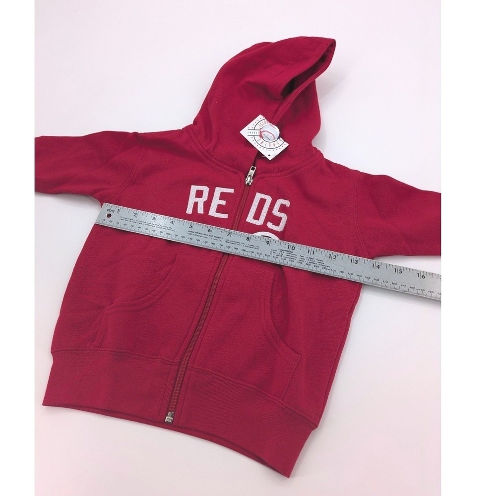 NWT Soft As A Grape Cincinnati Reds Toddler Hoodie Full Zip Red Size 2T MLB - Picture 5 of 8